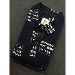 CASUAL SHIRT NAVY PRINT